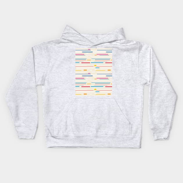 Morse Code Pastel Pattern Kids Hoodie by Tobe_Fonseca